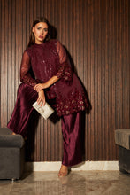 Load image into Gallery viewer, Sarah Sequins Fragrant Tunic Set- Mulberry