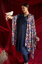 Load image into Gallery viewer, Potli Button Tunic Set With Dupatta - Blue