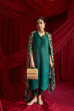 Load image into Gallery viewer, Potli Button Tunic Set With Dupatta - Green