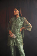 Load image into Gallery viewer, Seraphic Sequins Floral Fragrant Tunic Set - Pistachio