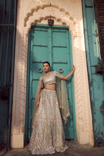 Load image into Gallery viewer, Ira Ivory Indulgence Ghaghra And Chunni - Ivory And Gold