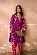 Load image into Gallery viewer, Banarasi Begum Tunic Set - Purple and Pink