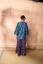 Load image into Gallery viewer, Banarasi Begum Tunic Set - Blue and Purple