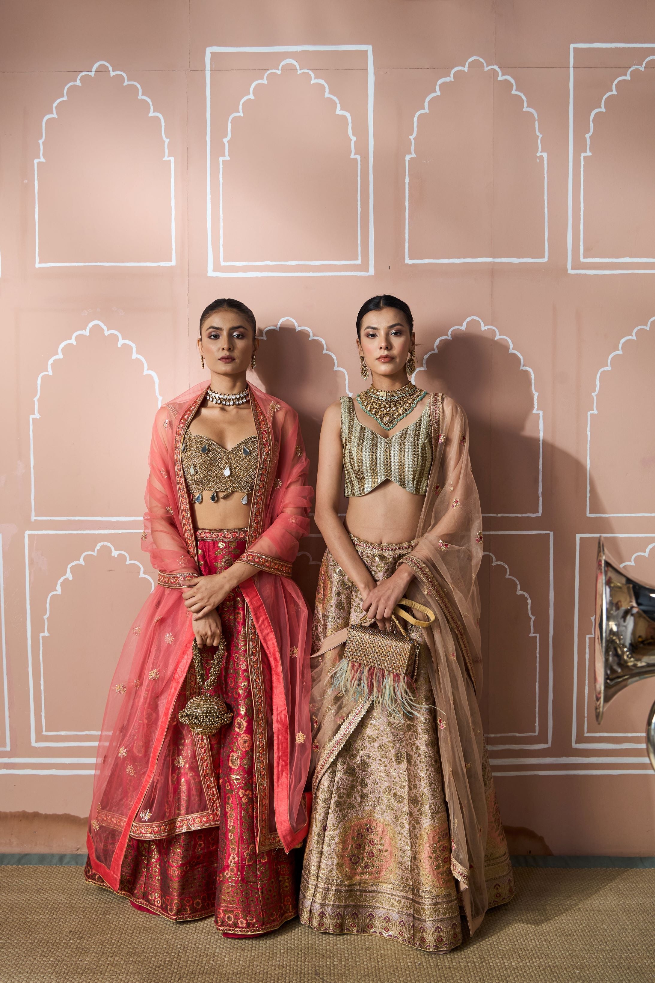 Banarasi Begum Ghaghra And Chunni - Ivory &amp; Rose