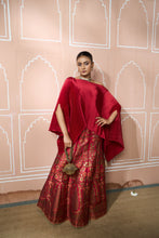 Load image into Gallery viewer, Banarasi Begum Ghaghra with Divine Cape - Fuschia