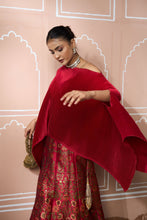 Load image into Gallery viewer, Banarasi Begum Ghaghra with Divine Cape - Fuschia