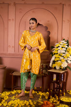 Load image into Gallery viewer, Banarasi Begum Tunic Set - Yellow and Green