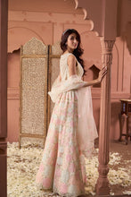 Load image into Gallery viewer, Saira Floral Embroidered Ghaghra with Pearl Blouse And Chunni - Pastels