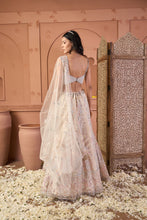 Load image into Gallery viewer, Saira Embroidered Ghaghra with Pearl Blouse And Chunni - Pastels