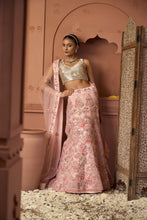 Load image into Gallery viewer, Saira Floral Embroidered Ghaghra with Sequence Blouse And Chunni - Rose Pink