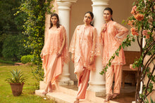 Load image into Gallery viewer, Sahanna Scalloped Tunic Co-ordinated with Pleated Pants - Peach