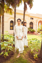 Load image into Gallery viewer, Seraphic Sequins Potli UpDown Tunic with Dhoti Pants - White