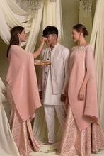 Load image into Gallery viewer, KURTA SET WITH CHIKANKARI EMBROIDERED JACKET - WHITE AND PINK