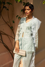 Load image into Gallery viewer, Exquisite Embroidered Slit Peplum Kurta With Straight Pants - Frost Blue