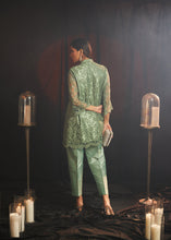 Load image into Gallery viewer, Seraphic Sequins Floral Fragrant Tunic Set - Pistachio