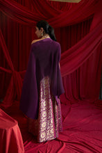 Load image into Gallery viewer, Divine Embroidered Cape with Brocade Ghagra - Hibiscus