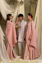 Load image into Gallery viewer, KURTA SET WITH CHIKANKARI EMBROIDERED JACKET - WHITE AND PINK