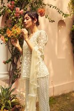 Load image into Gallery viewer, Exquisite Embroidered Lace Kurta With Sharara Pants - Pistachio