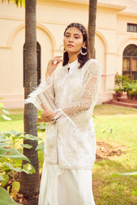 Seraphic Sequins Tunic with Skirt - White