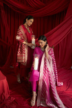 Load image into Gallery viewer, Siara Kurta with Plisse Straight Pants and Bandhani Chunni - Fushia