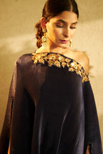 Load image into Gallery viewer, Divine Embroidered Cape with Brocade Pants - Blue