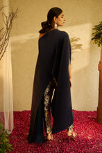 Load image into Gallery viewer, Divine Embroidered Cape with Brocade Pants - Blue