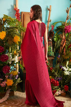 Load image into Gallery viewer, Classy Pleated Gown Saree - Magenta