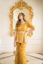 Load image into Gallery viewer, House of Miso in our Dainty Mademoiselle Embellished Sharara Set - Ochre