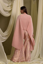 Load image into Gallery viewer, Divine Embroidered Cape With Brocade Sharara Pants - Blush Pink