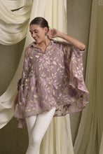 Load image into Gallery viewer, Elahe Embroidered Rose Shirt - Purple