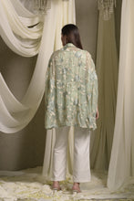 Load image into Gallery viewer, Elahe Embroidered Rose Shirt - Sage Green