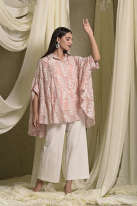 Elahe Embroidered Rowan Shirt - Peach