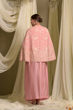 Load image into Gallery viewer, Reyna Gara Glazed Cape Jacket With Dhoti Skirt - Blush Pink