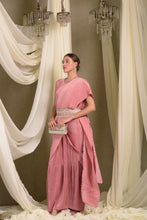 Load image into Gallery viewer, Classy Pleated Saree - Blush Pink