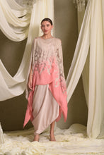 Load image into Gallery viewer, Slip Easy Dress With Organza Cape - Beige Pink