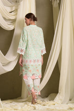 Load image into Gallery viewer, Myra Mesh Floral Lace Kurta with Pants - Green Rose