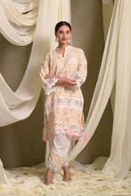 Load image into Gallery viewer, Myra Mesh Floral Lace Kurta with Pant - Beige Rose