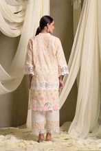 Load image into Gallery viewer, Myra Mesh Floral Lace Kurta with Pant - Beige Rose