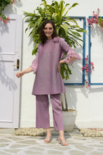 Load image into Gallery viewer, Patricia Flower up Sleeve Tunic Set- Purple