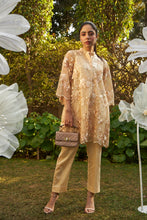 Load image into Gallery viewer, Fragrant Floral Pampered Peplum Tunic Co-ordinated with Straight Pants - Gold