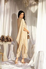 Load image into Gallery viewer, Divine Sequins Embroidered Cape Co-ordinated with Pants - Nude