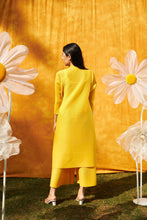 Load image into Gallery viewer, Kiara Kurta with Culottes Pants - Silver-Yellow