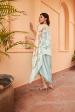 Load image into Gallery viewer, Slip Easy Dress with Organza Cape - Blush Green