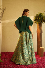 Load image into Gallery viewer, Nora Signature Top with Brocade Ghagra - Green