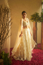 Load image into Gallery viewer, Bella Beads and Sequence Lehenga  with Crop Top - Fawn