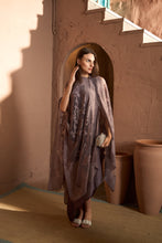 Load image into Gallery viewer, Slip Easy Dress With Organza Cape - Purple