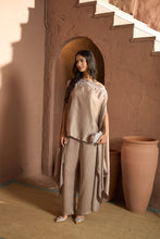 Load image into Gallery viewer, Divine Sequins Embroidered Cape Co-ordinated with Pants - Bronze