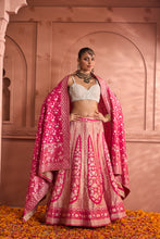 Load image into Gallery viewer, Banarasi Begum Ghaghra And Chunni - Rani Pink