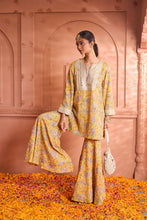 Load image into Gallery viewer, Elizey Paisley Embroidered Sharara Set - Yellow