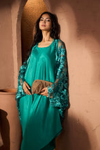 Load image into Gallery viewer, Slip Easy Dress with Chantilily Lace Cape - Teal